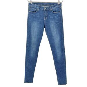 Sebastian McCall Women's Blue Skinny Denim Jeans Size 31 Stretch Mid Rise